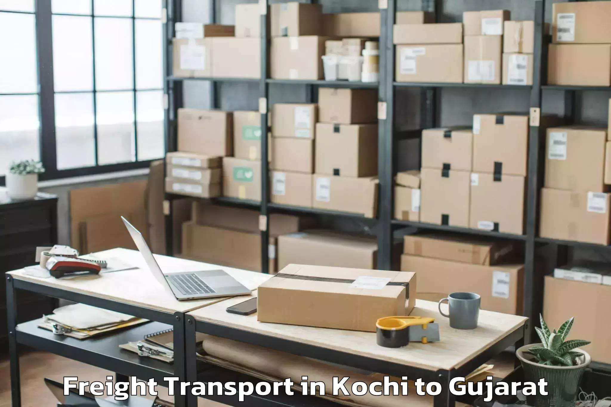 Reliable Kochi to Khambhaliya Freight Transport